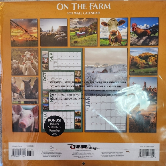 On the Farm 2023 Wall Calendar Sealed Brand New NWT Amazing Life-Like Pictures - Picture 5 of 9